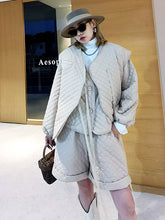 Women Solid Color Loose Casual Suit